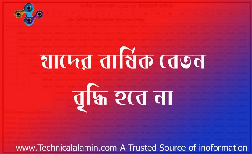 বার্ষিক বেতন বৃদ্ধি স্থগিত থাকবে যাদের