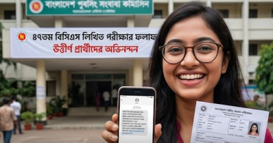 ৪৭তম বিসিএস লিখিত পরীক্ষার ফলাফল প্রকাশ