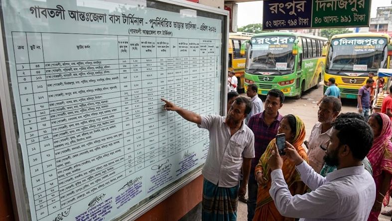 গাবতলী থেকে দূরপাল্লার বাসে নতুন ভাড়া কার্যকর