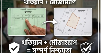 জমির মালিকানা নিশ্চিতে খতিয়ান ও মৌজাম্যাপ