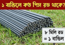 ১ বান্ডিল রডে কত পিস?