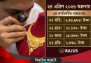 দেশের বাজারে স্বর্ণের দাম অপরিবর্তিত