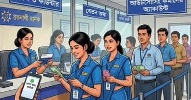 আউটসোর্সিং কর্মীদের বেতন প্রদান