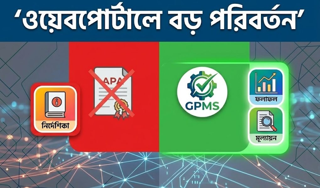সরকারি ওয়েবপোর্টালে বড় পরিবর্তন