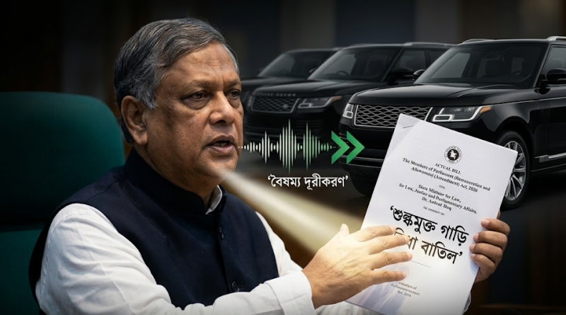 সংসদ সদস্যদের শুল্কমুক্ত গাড়ি সুবিধা বাতিলের বিল জাতীয় সংসদে উত্থাপিত