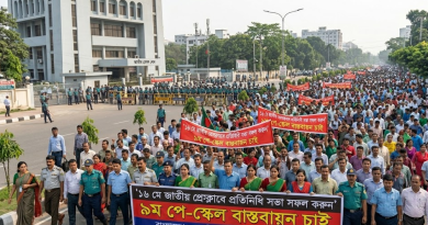 ৯ম পে-স্কেলের গেজেট প্রকাশের দাবিতে উত্তাল সরকারি কর্মচারী মহল