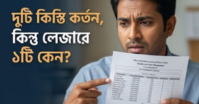 জিপিএফ লোনের কিস্তি কর্তন ও লেজারে হিসাব প্রদর্শন