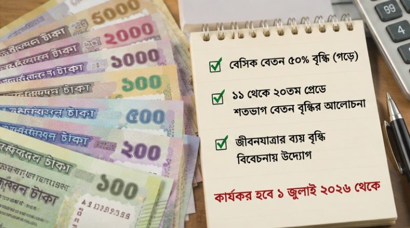 নতুন পে স্কেল বাস্তবায়ন হচ্ছে তিন ধাপে