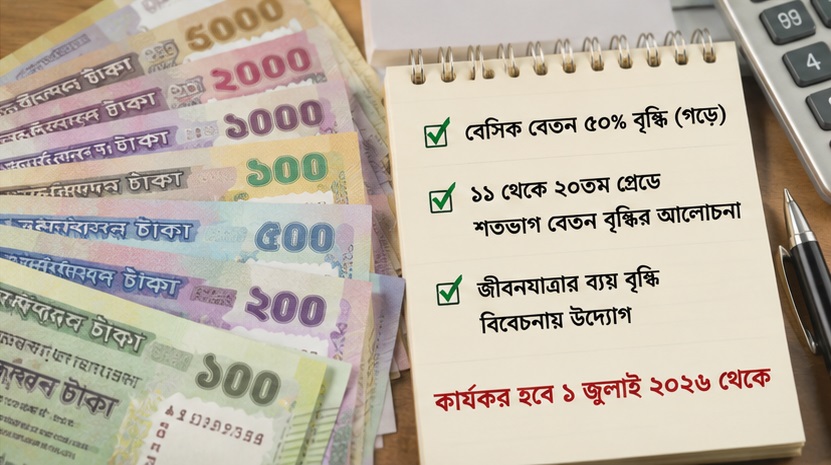 নতুন পে স্কেল বাস্তবায়ন হচ্ছে তিন ধাপে
