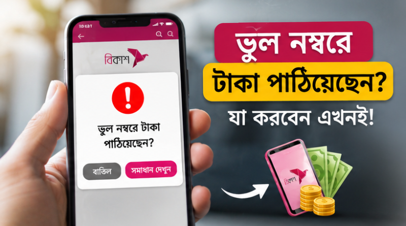 ভুল নম্বরে বিকাশে টাকা পাঠিয়েছেন?
