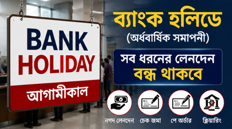 আগামীকাল ব্যাংক হলিডে ২০২৬