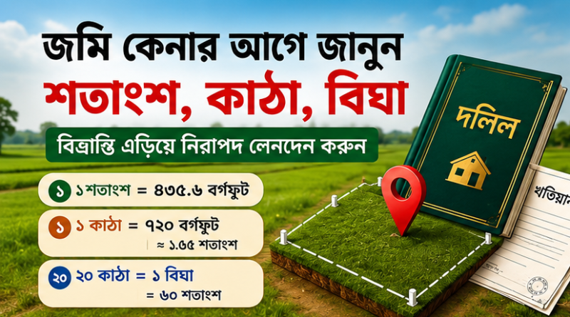 জমি কেনাবেচায় বিভ্রান্তি এড়াতে সচেতন হওয়ার আহ্বান