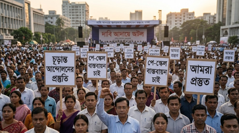 পে-স্কেল বাস্তবায়ন ও পরবর্তী কর্মসূচির ডাক