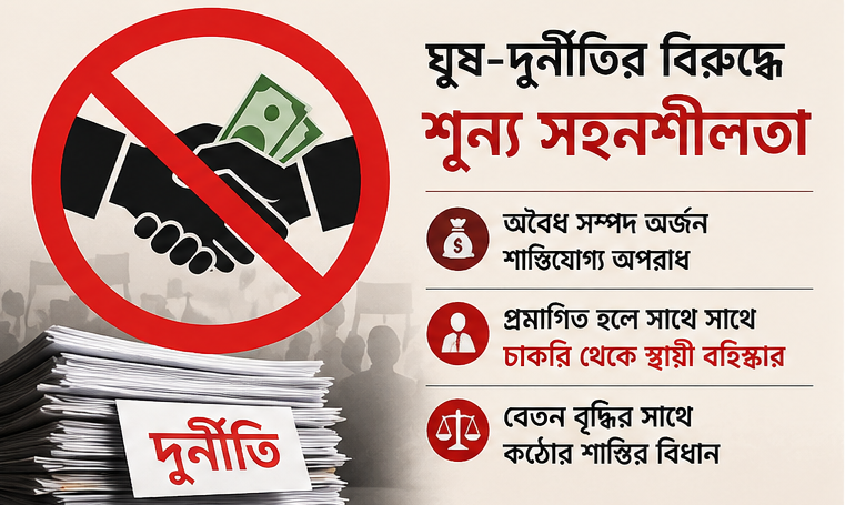 নতুন পে-স্কেল বাস্তবায়নের সঙ্গে কঠোর জবাবদিহিতা ও দুর্নীতি দমন শর্তের দাবি