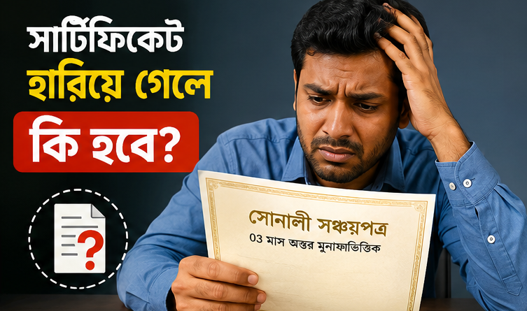 সঞ্চয়পত্রের সার্টিফিকেট হারালেও আতঙ্ক নয়