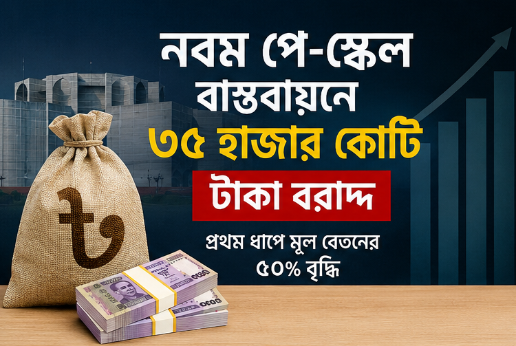 নবম পে-স্কেল বাস্তবায়নে বাজেটে ৩৫ হাজার কোটি টাকা বরাদ্দ
