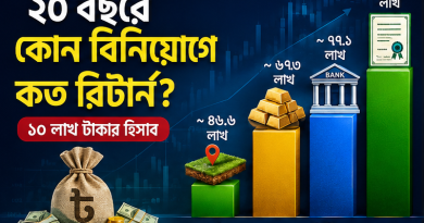 ২০ বছরে কোন বিনিয়োগে কত রিটার্ন? সঞ্চয়পত্র শীর্ষে, জমি সবচেয়ে পিছিয়ে