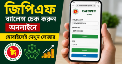 সরকারি কর্মচারীদের জিপিএফ ব্যালেন্স অনলাইনে দেখার সুযোগ: মোবাইলেই মিলবে লেজার ও মাসিক হিসাব