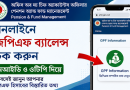 অনলাইনেই দেখা যাবে জিপিএফ (GPF) ব্যালেন্স