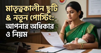 মাতৃত্বকালীন ছুটির মাঝে পোস্টিং অর্ডার