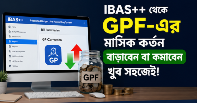 IBAS++ থেকে নিজেই বাড়ানো বা কমানো যাবে GPF-এর মাসিক কর্তন