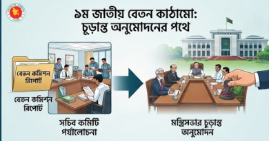 চূড়ান্ত পর্যায়ের দিকে নবম জাতীয় বেতন কাঠামো