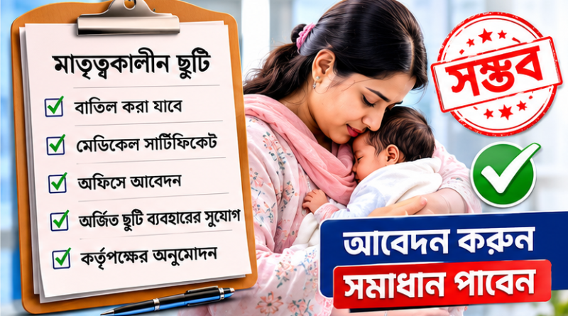 মাতৃত্বকালীন ছুটি বাতিল করা যাবে?