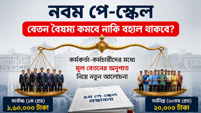 নবম পে-স্কেলে বেতন বৈষম্য কমবে নাকি বহাল থাকবে?