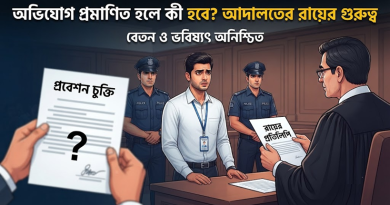 চাকরিতে প্রভিশনাল (প্রবেশন) পিরিয়ডে আর্থিক প্রতারণা মামলায় গ্রেফতার
