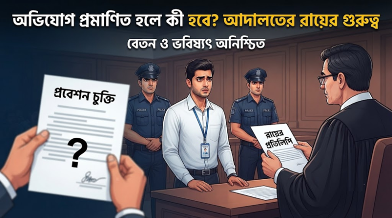 চাকরিতে প্রভিশনাল (প্রবেশন) পিরিয়ডে আর্থিক প্রতারণা মামলায় গ্রেফতার