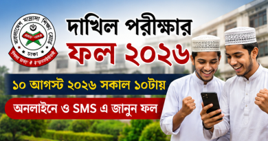 দাখিল পরীক্ষার ফল ১০ আগস্ট সকাল ১০টায়