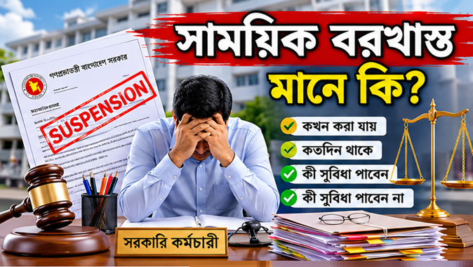 সাময়িক বরখাস্ত হলে সরকারি কর্মচারীর বেতন-ভাতা