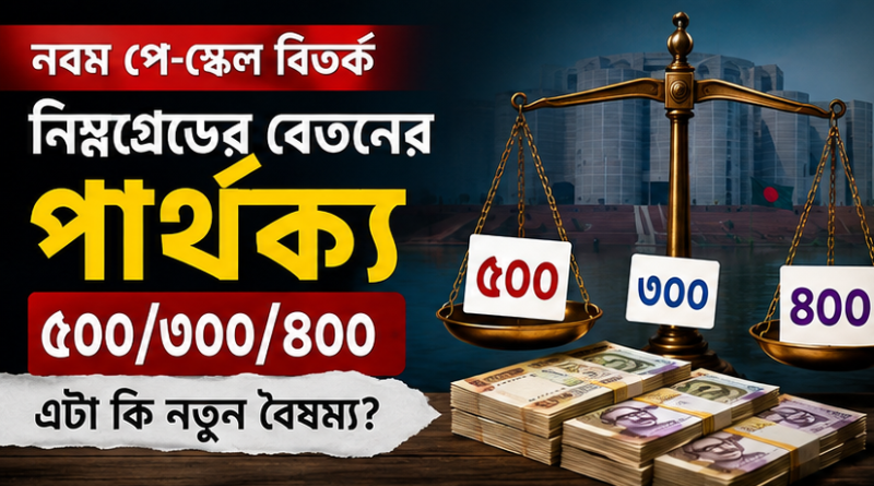 নবম পে-স্কেলে নিম্নগ্রেডের বেতন ব্যবধান নিয়ে নতুন প্রশ্ন
