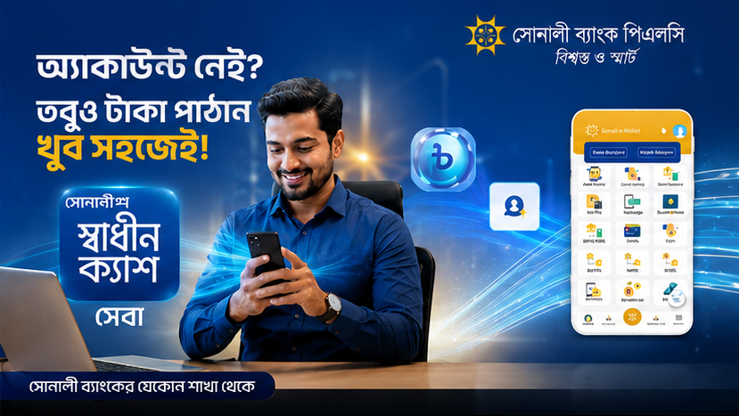 সোনালী ব্যাংকের ‘স্বাধীন ক্যাশ’