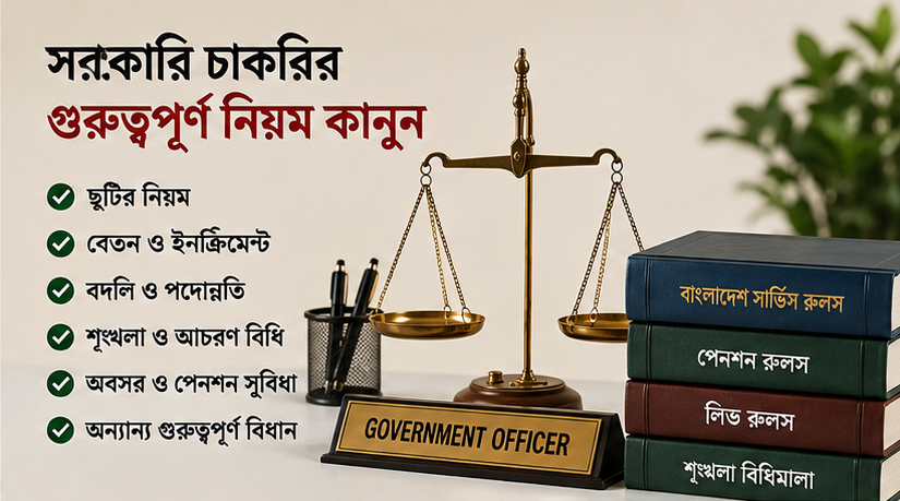 সরকারি চাকরির গুরুত্বপূর্ণ নিয়ম কানুন কি কি?