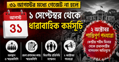 ৩১ আগস্টের মধ্যে নবম পে-স্কেলের গেজেট না হলে নতুন কর্মসূচি