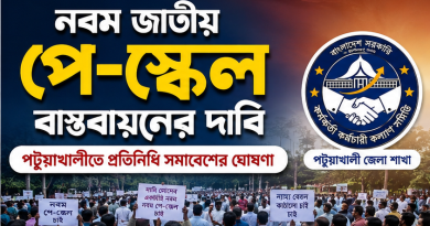 নতুন জাতীয় পে-স্কেল বাস্তবায়নের দাবিতে পটুয়াখালীতে প্রতিনিধি সমাবেশের ঘোষণা