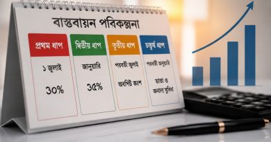 ১ জুলাই থেকে কার্যকর ধরে চার ধাপে বাস্তবায়নের পরিকল্পনা
