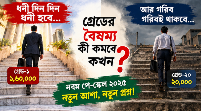 গ্রেড হতে গ্রেডে বেতনের পার্থক্য