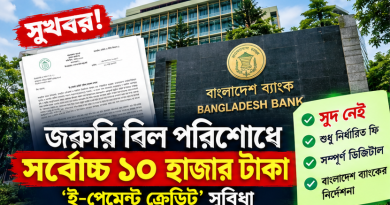জরুরি বিল পরিশোধে সর্বোচ্চ ১০ হাজার টাকা ‘ই-পেমেন্ট ক্রেডিট’,
