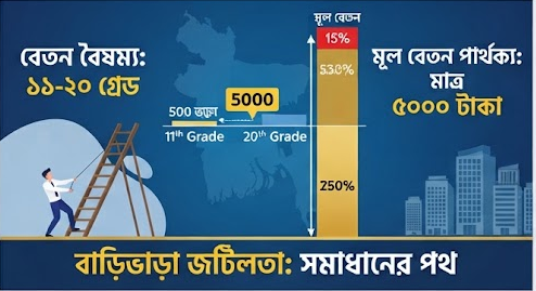সরকারি কর্মচারী বেতন স্কেলের ১১-২০ গ্রেড