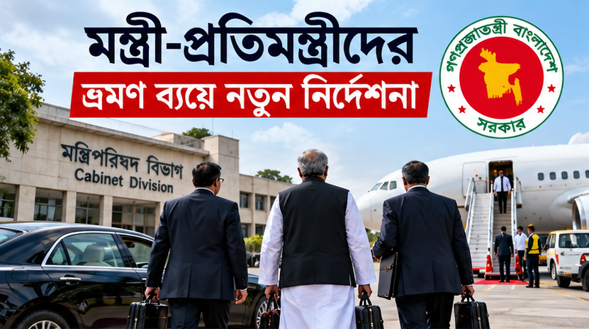 মন্ত্রী-প্রতিমন্ত্রীদের ভ্রমণ ব্যয়ে নতুন নির্দেশনা