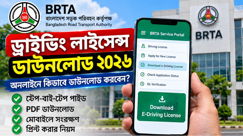 ড্রাইভিং লাইসেন্স ডাউনলোড ২০২৬