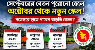 সেপ্টেম্বরের বেতন পুরোনো স্কেলে, অক্টোবরে নতুন স্কেল