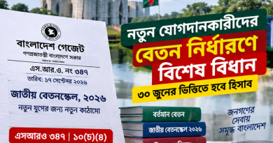 নতুন যোগদানকারীদের বেতন নির্ধারণে বিশেষ বিধান