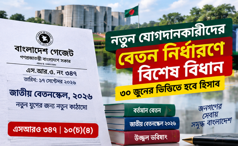 নতুন যোগদানকারীদের বেতন নির্ধারণে বিশেষ বিধান