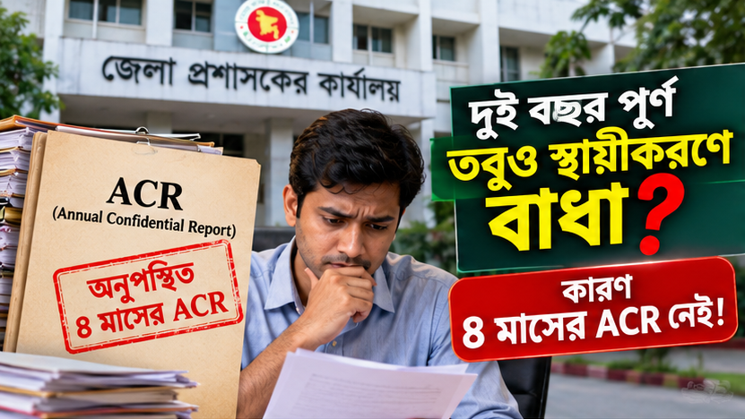 দুই বছর পূর্ণ হলেও ACR-এর ৪ মাসের নথি না থাকলে চাকরি স্থায়ীকরণে কী করবেন?