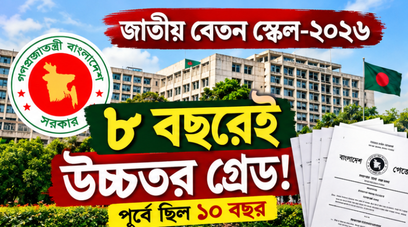 ৯ম পে স্কেলে ৮ বছরেই উচ্চতর গ্রেড