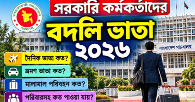 সরকারি কর্মকর্তাদের বদলি ভাতা ২০২৬