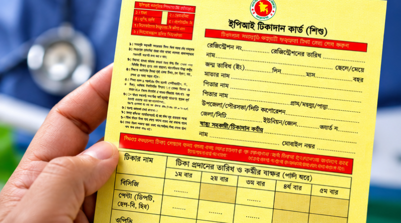 শিশুর টিকাদান কার্ডে সংরক্ষণ করুন সব তথ্য